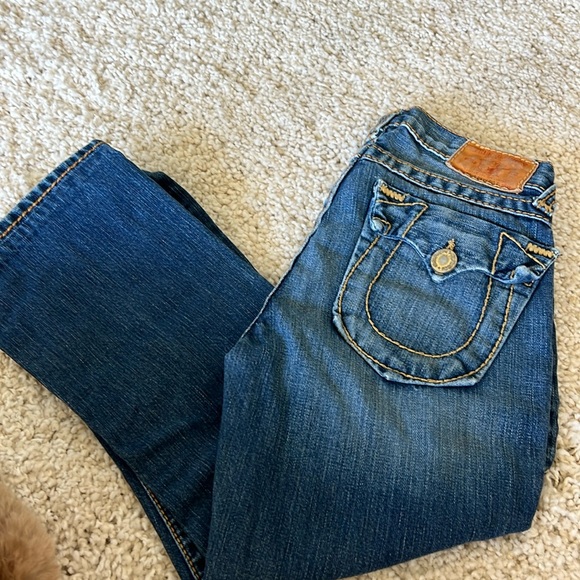 Lot of 2 True Religion Girls Size 10 Jeans Skinny Capri Cropped - Picture 2 of 11